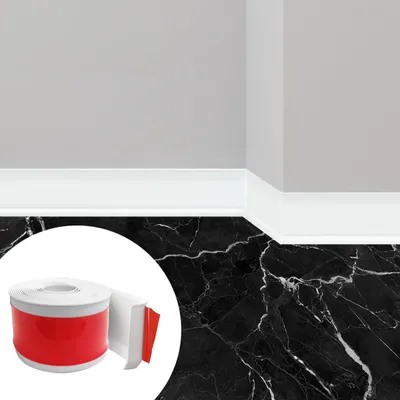 Produktbild von Selbstklebende PVC-Fußleiste für Küche und Badezimmer, 10 cm x 3 m