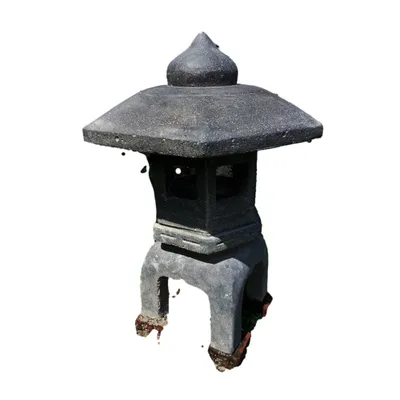 Produktbild von Schöne Japanische Laterne aus Steinguss perfekt für den Garten die Terrasse oder den Teich ist Frostfest Witterungsbeständig und Neu 70cm H, KA-BR-JGLM-70