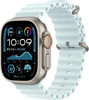 Zdjęcie produktu dla Apple MXTG3ZM/A, Band, Smartwatch, Niebieski, Apple, Apple Watch Models 44mm 45mm 46mm 49mm, Fluoroelastomer, Tytan