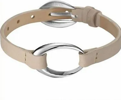 Produktbild von Esprit Damen Armband Leder Edelstahl Ovality beige ESBR11423D200