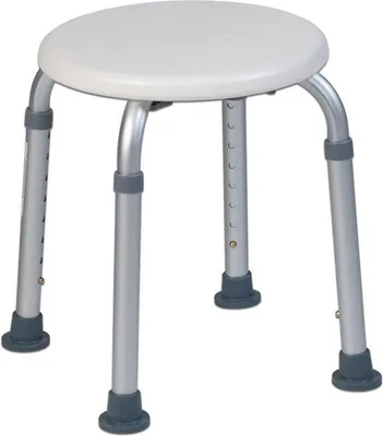 Image de Tabouret de salle de bain Famanu antidérapant, avec hauteur réglable