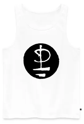 Produktbild von Spreadshirt Pink Floyd Logo Schwarz Weiß Männer Premium Tank Top, 4XL, Weiß