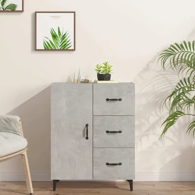 Immagine prodotto di vidaXL Credenza grigio cemento 69,5x34x90 cm materiale a base di legno