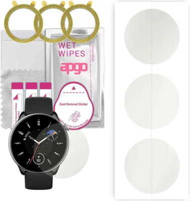 Produktbild von apgo 3 Stück Schutzfolie, Matt, kompatibel mit Amazfit GTR Mini Smartwatch, Hydrogel Displayschutzfolie mit Positionierhilfe, Displayfolie, robust und kratzfest