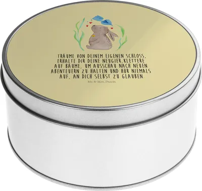 Produktbild von Mr. & Mrs. Panda Dose Hase Blume - Gelb Pastell - Geschenk, gebäckdose, keksdosen, Schwangerschaft, Kaninchen, Geburtstag, Geburt, Ostern, Taufe, Kaffeedose, Vorratsdosen