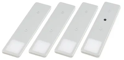Image de kalb | Luminaire encastré LED Solid2, lot gris argenté, interrupteur mécanique, 3 W, lot de 4, blanc chaud
