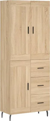 Zdjęcie produktu dla Witrynka, dąb sonoma, 69,5x34x180 cm, materiał drewnopochodny