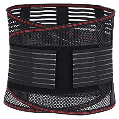 Image de Support lombaire, maintien à 360°, compression réglable, noir, taille S