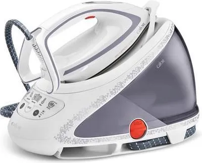 A steam generator iron is shown on a white background.