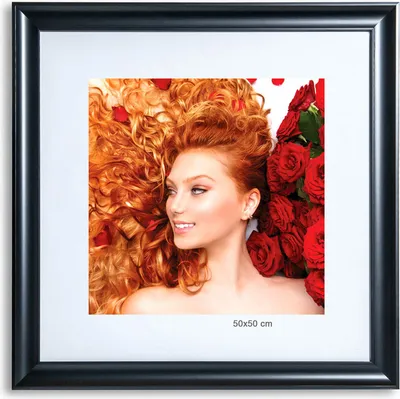 Produktbild von Bilderrahmen Lifestyle Foto Rahmen Collage quadratisch Wanddeko Poster 40D - Farbe: Schwarz | Format: 50x50
