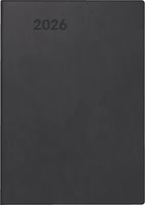 Produktbild von Taschenkalender 713 7,2x10,2cm 1 Woche/2 Seiten Kunststoff schwarz 2026