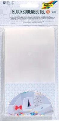 Zdjęcie produktu dla folia 41100 folia Papiertüten mit Blockboden, 100 x 55 x 175 mm, weiß