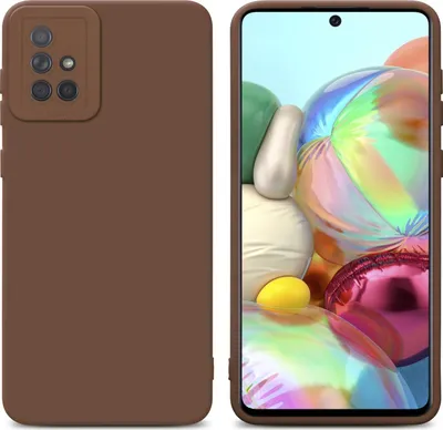 Produktbild von Cadorabo Hülle für Samsung Galaxy A71 4G Schutz Hülle in Braun TPU Silikon Etui Case Handyhülle