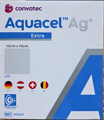 Produktbild von AQUACEL Ag+ Extra 10x10 cm Kompressen 10 St