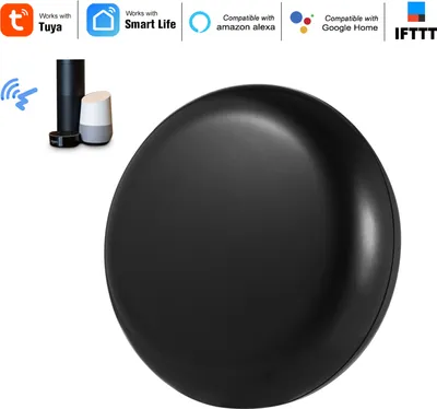 Produktbild von WiFi-IR-Fernbedienung IR-Steuerung Wi-Fi (2,4 GHz) aktiviert Infrarot-Universalfernbedienung fš¹r TV-DVD mit Klimaanlage mit Tuya Smart Life-App Kompatibel mit Alexa Google Home Voice Control
