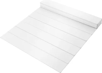 Produktbild von Badewannenabdeckung - Klappbares Wannenbrett - Wasserdicht & Staubdicht - Wärmeisoliert - PVC + Edelstahl - Rechteckig - Bis 80 °C - Weiß