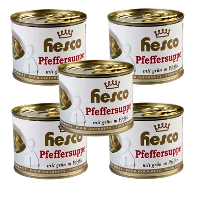 Obrázek produktu pro Hesco pepřová polévka Madagaskar se zeleným pepřem pálivá 5 konzerv 1060ml