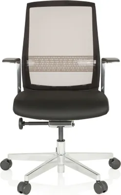 Obrázok produktu pre hjh OFFICE High End Kancelárska stolička FOUNTAINE PRO Ergonomická kancelárska stolička s podrúčkami Látka/Sieťovina Čierna otočná stolička pre kanceláriu, domácnosť