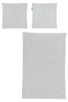 Produktbild von Bettwäsche Soft-Seersucker hellgrau 135x200 cm + 80x80 cm