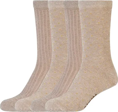 Produktbild von Camano Socken cosy shiny in Box im praktischen 4er Pack nature 35-38