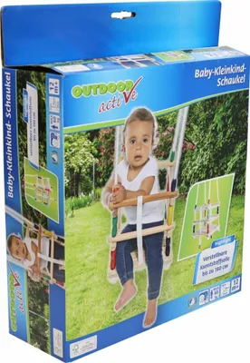 Produktbild von Holz Baby Schaukel Outdoor - 30x30cm - wetterfestes Spielzeug