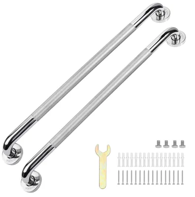 Produktbild von Haltegriff Duschstange Wandhaltegriff Badezimmer - 60 cm - Edelstahl 304 - Rutschfest - Verchromt