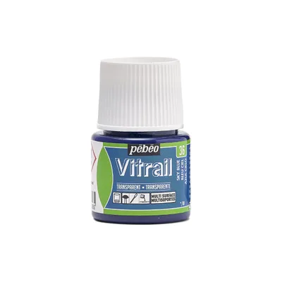 Obrázok produktu pre Pebeo Vitrail transparentná farba na sklo, 45 ml, 36 sky blue