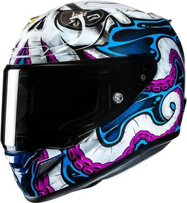 Produktbild von HJC RPHA12 KRAKEN Integralhelm L in blau/weiß