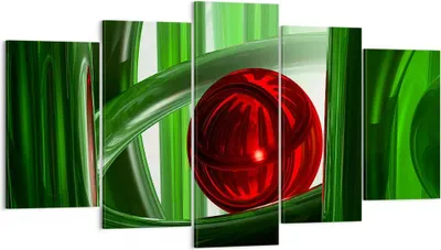 Produktbild von Bild auf Leinwand - Leinwandbild - Computergrafik 3d modern Komposition - 160x85cm - Wand Bild - Wanddeko - Leinwanddruck - Bilder - Kunstdruck - Leinwand bilder - Wandkunst - EA160x85-0359