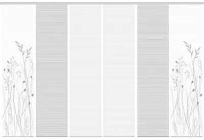 Produktbild von Schiebegardinen GRASIL, halbtransparent, Höhe 260 cm, grau Bambusoptik