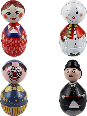 Produktbild von Blechspielzeug Stehaufmännchen Set Figur Wackelfigur
