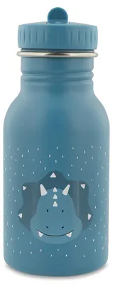 Produktbild von Trixie Edelstahl Trinkflasche für Kinder 350ml - Mr. Triceratops blau Dino