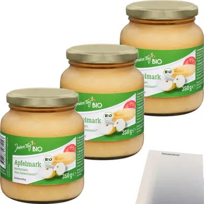Produktbild von Jeden Tag  Apfelmark 3er Pack (3x370g Glas) + usy Block