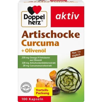 Obrázok produktu pre Dvojité srdce Artičok Curcuma+Olive Oil Capsules 100 kapsúl