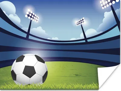 Produktbild von MuchoWow® Poster Eine Illustration eines Fußballstadions 40x30 cm - Plakate für die Wände - Poster Wohnzimmer