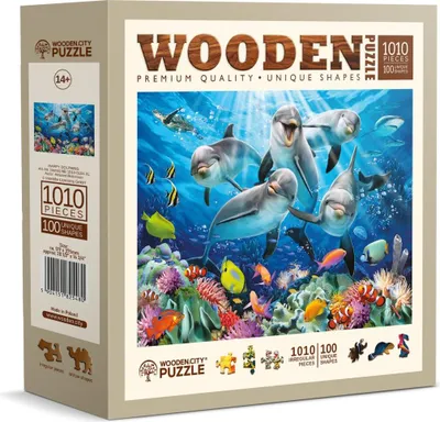 Immagine prodotto di WOODEN CITY Holzpuzzle Happy Dolphins 1010 dlks