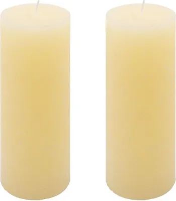 Zdjęcie produktu dla Zestaw świec rustykalnych, 20 cm, Ø 7,5 cm, kremowe, 2 szt.