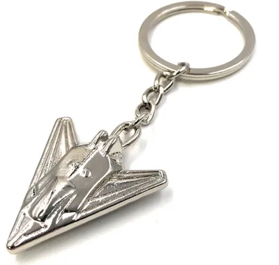 Produktbild von Onwomania Schlüsselanhänger Kampfjet Flugzeug Flieger Silber Metall Anhänger Charm