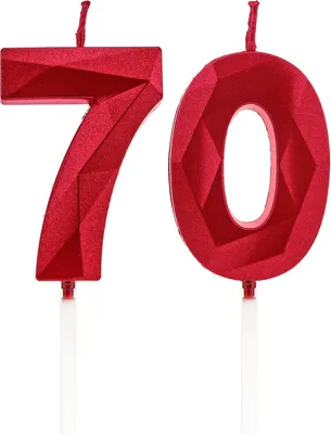 Image de Bougies d'anniversaire numéro 70, décorations pour gâteau