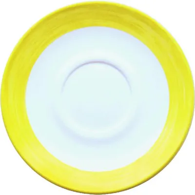 Productafbeelding van Gele borden voor restaurants, diameter 14 cm - 6 stuks