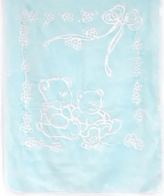 Produktbild von LuckyBaby Kuscheldecke 105 x 80 cm große und weiche Babydecke aus 100% Polyester Hellblau