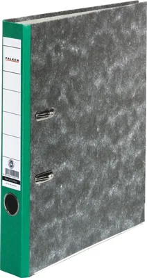 Produktbild von Falken 25x Ordner RC-Wolkenmarmor A4 farbiger Rücken 50mm Rücken grün 80023500F