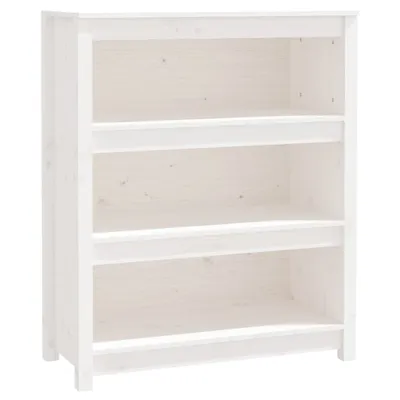 Image de vidaXL Bibliothèque blanche 80x35x97 cm pin massif