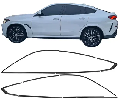 Für BMW X6 G06 ab 2019- Shadow Line Zierleisten Fensterleisten Schwarz Glanz in der Farbe Schwarz von Carparts-Online GmbH