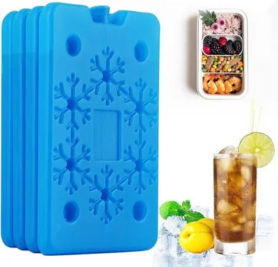 Produktbild von Famanu Kühlakkus - Flache Eisbeutel für Kühltaschen - 4 Stück