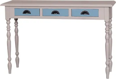 Produktbild von Casa Padrino Landhausstil Konsole Grau / Blau 120 x 35 x H. 79 cm - Möbel im Landhausstil