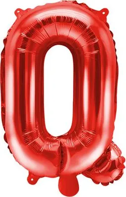 Immagine prodotto di Palloncino in foil lettera "Q", 35 cm, rosso (1 scatola / 50 pezzi)