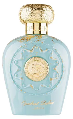 Productafbeelding van Lattafa Opulent Dubai, damesparfum, 100 ml, niet navulbaar, vloeibare parfum, met de geurnoten: gember, grapefruit, citroen, mango, cederhout, jasmijn, viooltje