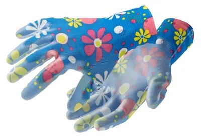 Produktbild von Gartenhandschuhe blau, PolyurethanBeschichtung auf Polyester, EN 388 321X, Gr. 9 – SELZ, Högert Technik