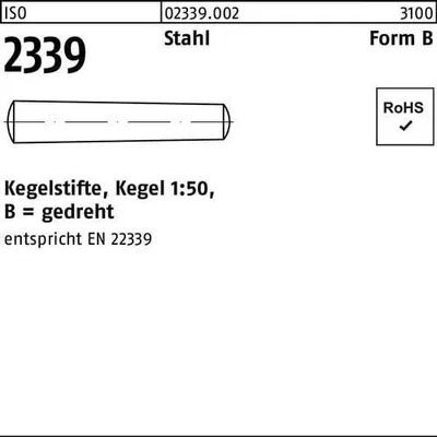 Produktbild von Reyher  Kegelstifte ISO 2339 9S20K B 2,5 x 12 023390020025012 (100 Stück)